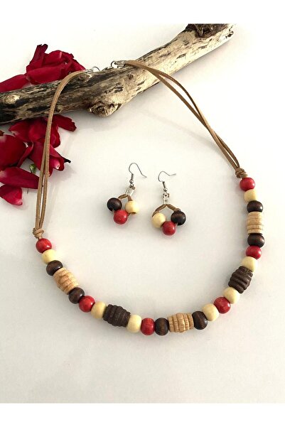 canan dizayn أقراط قلادة من خرز المعكرونة البوهيمي الأصيل