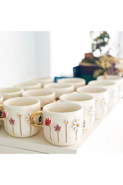 beigge handmade concept Floral Cup