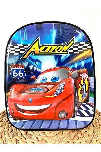 Ezem Store Şimşek 5D Embossed Kindergarten Bag and Daily Use Backpack