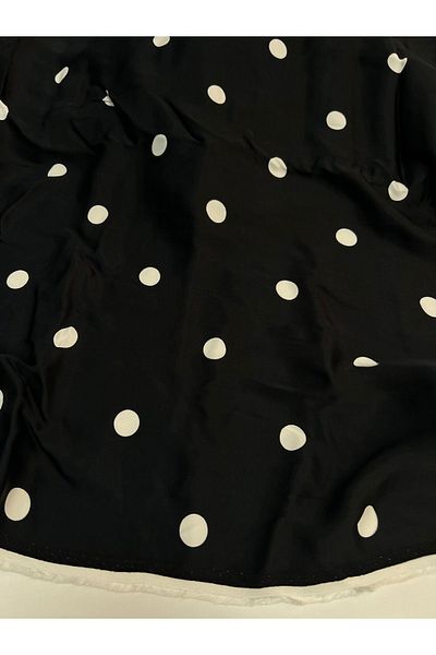 Şanlı Kumaş 100% Cotton Polka Dot Pattern Satin Fabric Width:150 X 100cm