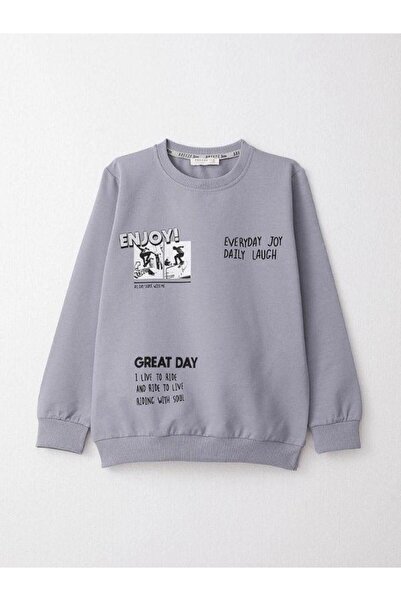 Zekids Boy - Enjoy Printed Cotton Tracksuit Set