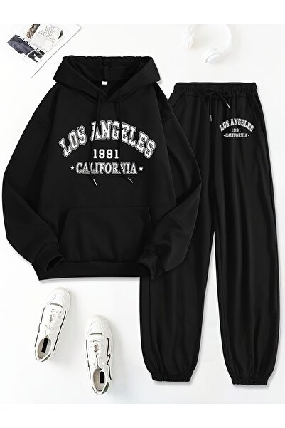 MODAVİBE Σετ φόρμας Unisex Άνετη κουκούλα Plus Size - Μεγάλο μέγεθος