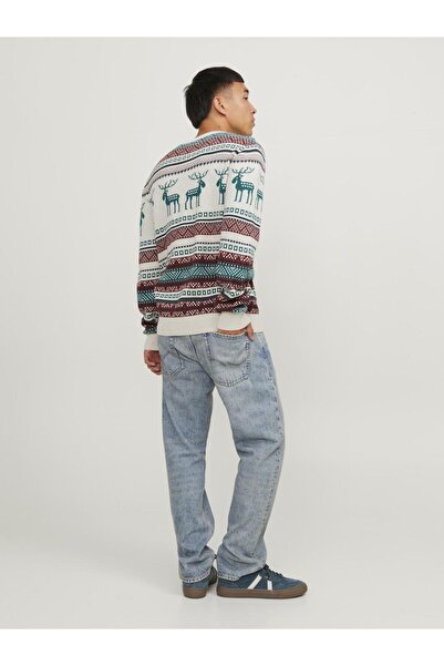 Jack & Jones Jack Jones Kazak 12248145 JJXMAS SNOWBALL KNIT CREW NECK