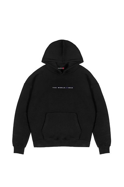 Sekizbiraltı Μαύρο κουκούλα με στάμπα Phobia Back Unisex Oversize