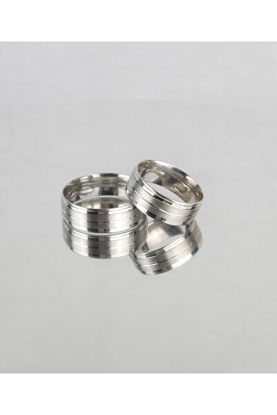 Gri Gümüş Aşkın Parıltısı 925 Ayar Gümüş Alyans, Nişan Ve Söz Yüzüğü