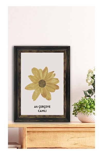 Tuğra Sanat Galerisi Standard A4 Frame 21.0 X 29.7 Cm Internal Dimensions. Glass Decorative Frame
