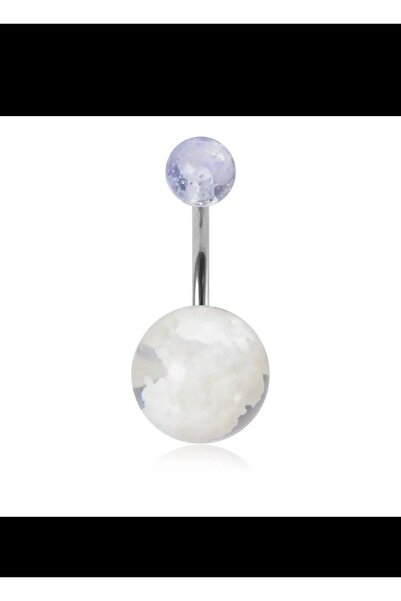 Arescollection Cerrahi Çelik Gökyüzü Bulut Göbek Piercingi