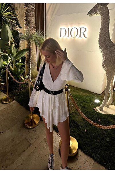 FİOXCO Valentia İspanyol Kol Kemerli Tasarım Elbise