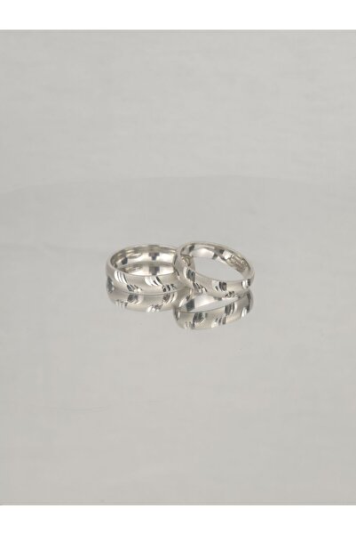 Gri Gümüş Zarif Inci Bağı 925 Ayar Gümüş Alyans, Nişan Ve Söz Yüzüğü