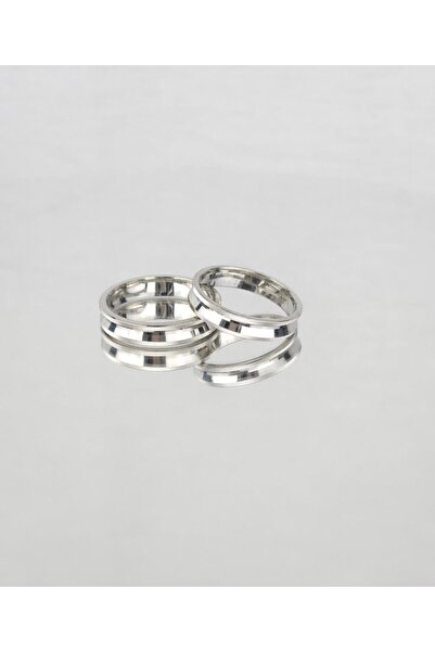 Gri Gümüş Saf Sevgi Birleşimi 925 Ayar Gümüş Alyans, Nişan Ve Söz Yüzüğü