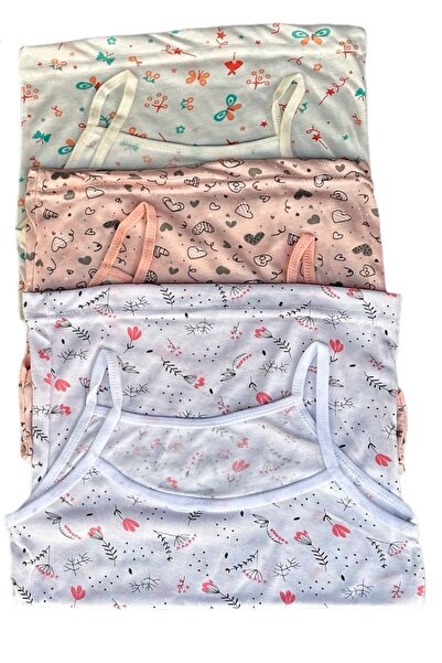 Katmirra Girl's Viscose Patterned String Hanging Tank Top - Set of 6