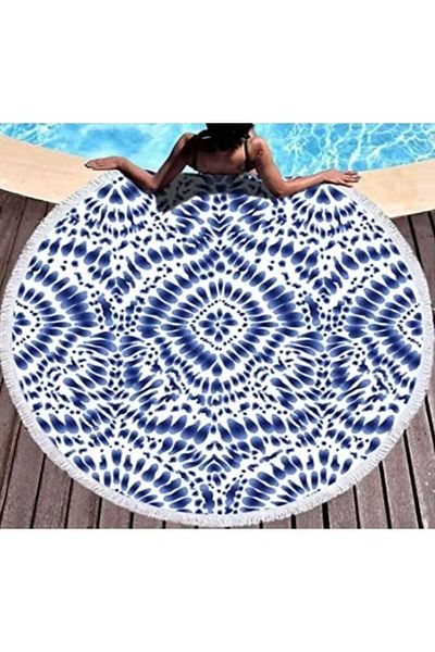 Wellmop 150cm Patterned Round Beach Towel