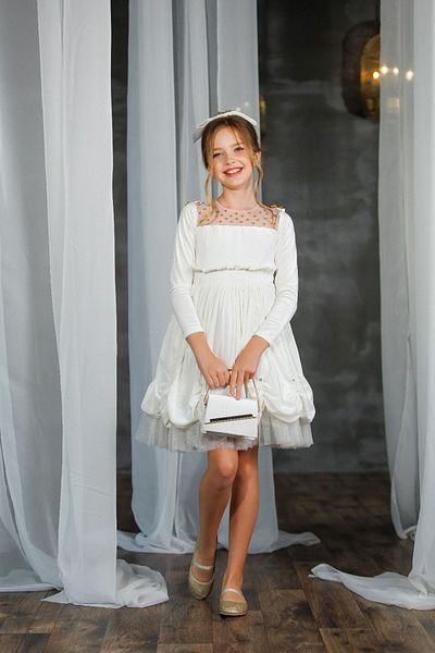 Ribbon kids Σετ φόρεμα και τσάντα με αγκράφα για κορίτσια