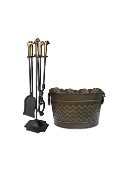 KOCHERHOME Şömine Aksesuar Seti Antik Eskitme