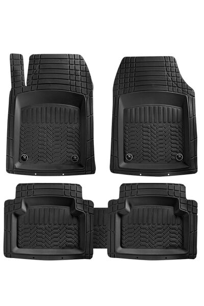 PROMATS Fiat Grande Punto 2006 Model Ve Sonrası Uyumlu Oto Paspas 4d Profesyonel (siyah)