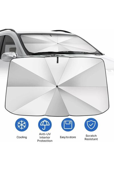 ASTRA LED Tüm Araçlar Için Araba Ön Cam Güneşlik Katlanabilir Güneşlik Şemsiye Ön Cam Gölgelik