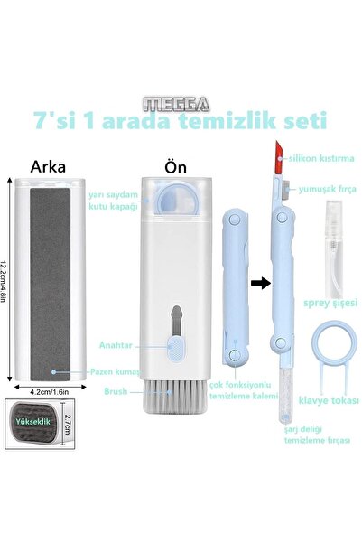 Genel Markalar Çok Fonksiyonlu Bilgisayar, Laptop, Klavye, Telefon, Kulaklık Uyumlu Temizleyici Kit Set