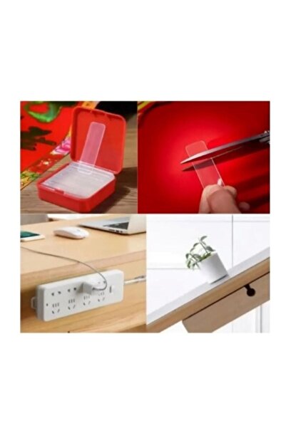 Genel Markalar Iz Bırakmaz Çift Taraflı Şeffaf Bant Nano Güçlü Yapışkan Jel Ç...