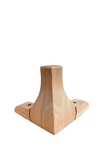 HİZMET AHŞAP Ahşap Avangart Ayak 12 Cm Komidin,dolap,koltuk,vestier,konsol,dresuar Ayağı - Tek Ebat