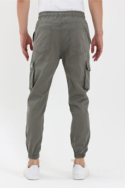 Genel Markalar Erkek Beli Ve Paçası Lastikli Yan Cepli Kargo Pantolon