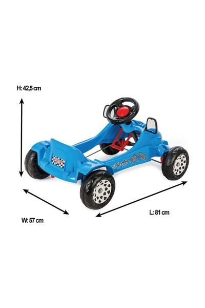 PİLSAN 07-302 Herby Pedallı Araba - Mavi 8693461040245