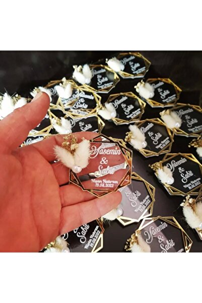 Elif Lazer Magnet Düğün Nişan Kına Hediyelik 25 Adet