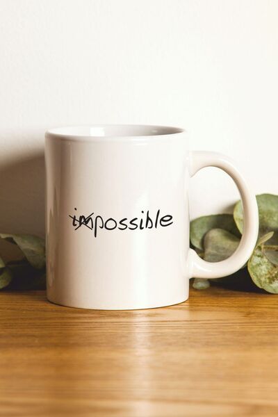 Hediyenza Impossible Printed Mug Cup Mug