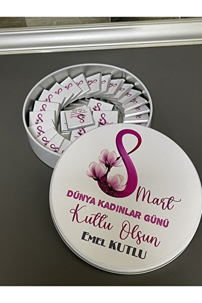 Hediyenza 8 Mart Dünya Kadınlar Günü Çikolata Kutusu 40 Adet Çikolatalı