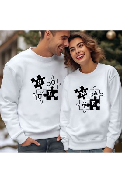Hediyenza Lover Combination SOULMATE PUZZLE SOUL WIFE Printed Valentine's Day...