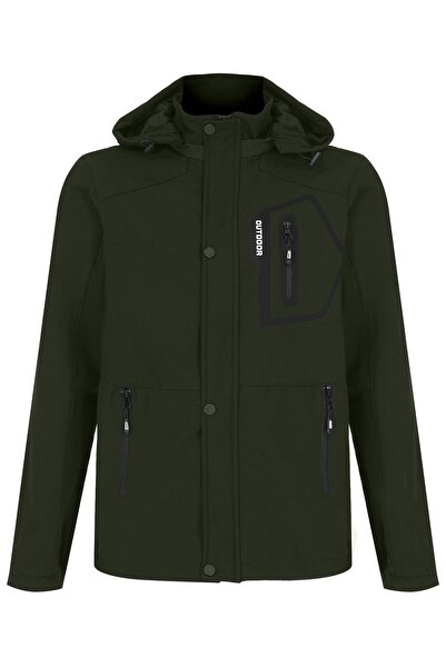 CIVILTIPOLO Ανδρικό παλτό Green Gore-Tex Softshell - 100% αδιάβροχο και αντιανεμικό, με επένδυση από γούνα και τσέπες εσωτερικά