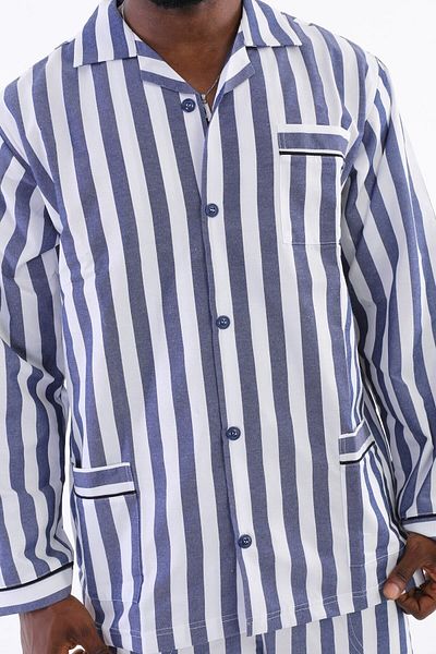 Kocabey 4007 Set de pijama bărbați cu mânecă lungă în dungi Gaffur