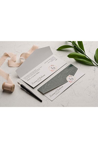 ERDEM DAVETİYE Düğün, Nişan, Nikah Davetiyesi (50 Adet) 9177