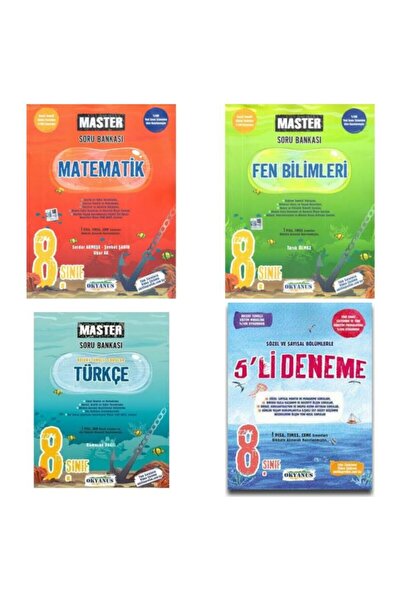 Okyanus Yayınları Okyanus Master 8.sınıf Türkçe-matemetik-fen Bilimleri Soru ...