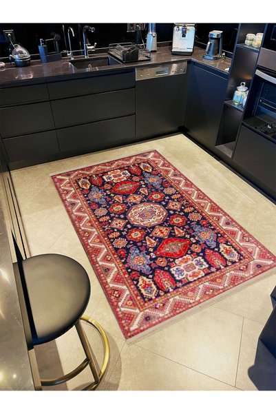 Rugs Modern Halı مجموعة ليلى سجادة ديكور حديثة متعددة الألوان ذات مظهر عتيق م...