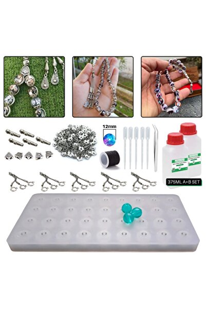 Getshopmini Epoksi Tesbih Kalıbı Seti 12mm