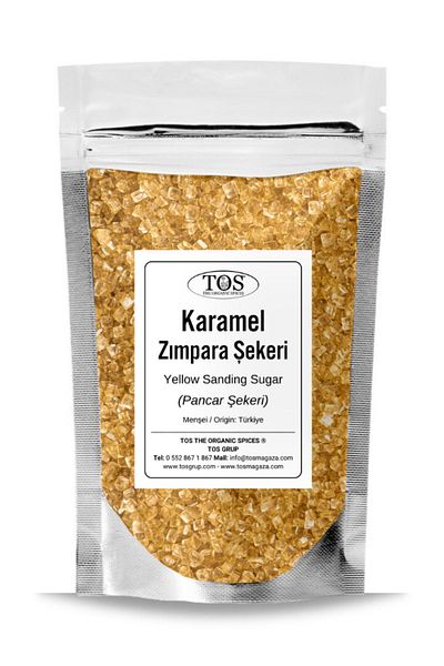 TOS The Organic Spices 250 g Caramel Sanding Sugar - Caramel Sanding Sugar