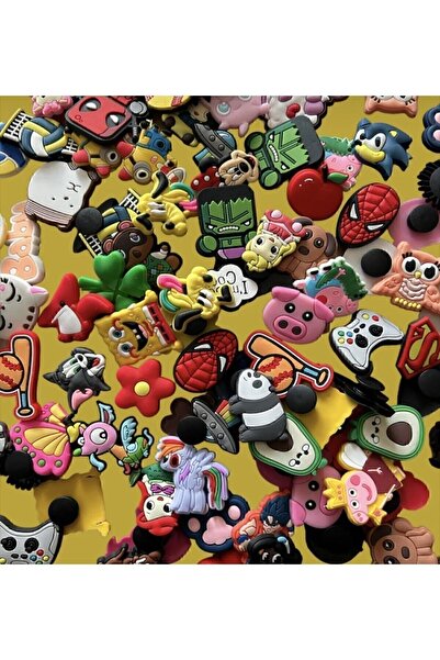 EFA Crocs Terlik Süsü 20 Adet Tüm Terlikler Uyumlu (karışık Gönderim)