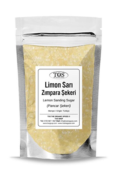 TOS The Organic Spices حلوى الصنفرة الصفراء بالليمون 100 جرام حلوى الصنفرة الصفراء بالليمون