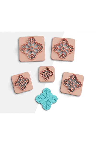 brocutters ندفة الثلج البوليمر - قالب قطع 5 أحجام، مع حلق وقالب كوكي، سيراميك...