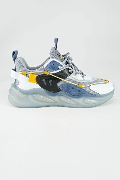 Guja Çok Renkli Tasarım Gri Erkek Sneaker Ayakkabı