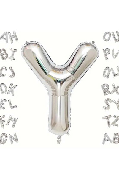 PARTİ AŞKI Gümüş Harf Folyo Balon 16 Inç 35 Cm & Küçük Boy Doğum Günü Parti B...