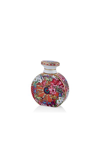 LAMEDORE Lilyum Patterned 100ml Small Perfume Fragrance Bottle 8x2,5x9,5 Cm