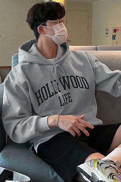 uyguntarz Pánská oversize mikina Hollywood Life Printed