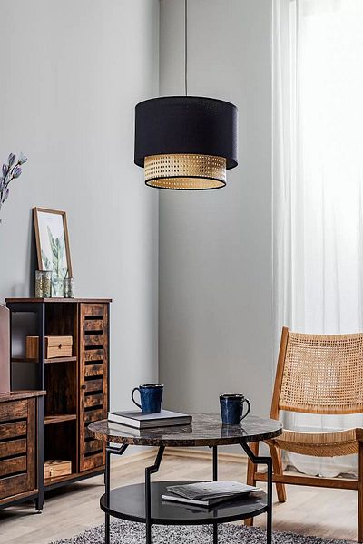EvLight Black/Beige Boho Pendant Lamp Chandelier