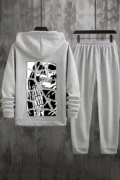 uyguntarz Σετ φόρμας Unisex Skullcracked printed