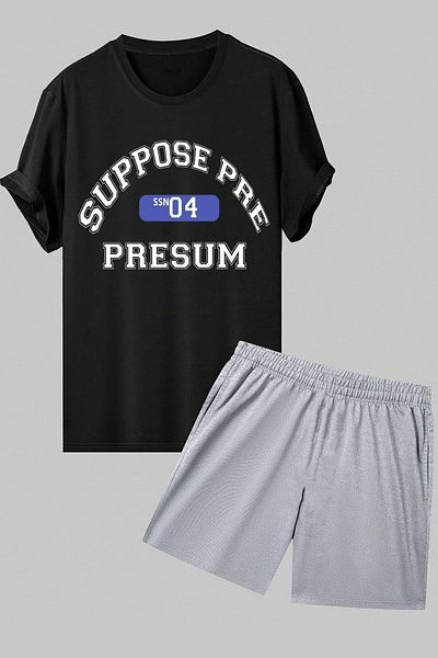 uyguntarz Unisex Σετ εμπριμέ σορτς