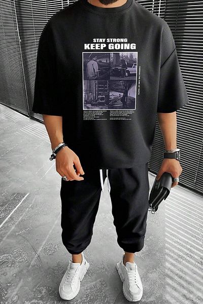 uyguntarz Σετ φόρμας 2 τεμαχίων Unisex Keep Going