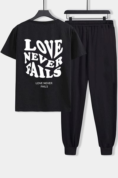 uyguntarz Unisex Love Never Fails Σετ φόρμας 2 τεμαχίων