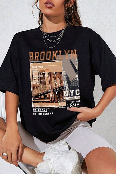 uyguntarz Μπλουζάκι Unisex Brooklyn Printed Design