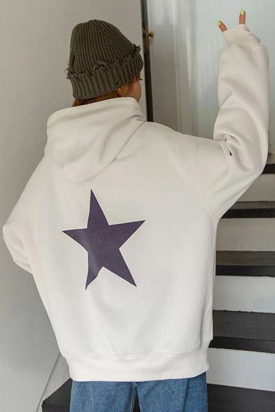 uyguntarz Unisex φούτερ με στάμπα με αστέρι
